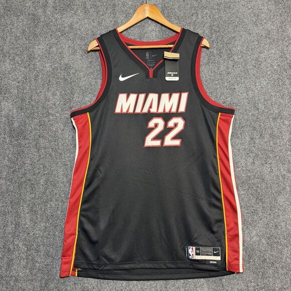 Nike Other - NWT Nike NBA Miami Heat Jimmy Butler #22 Jersey Black Red Size 52 XL Swingman